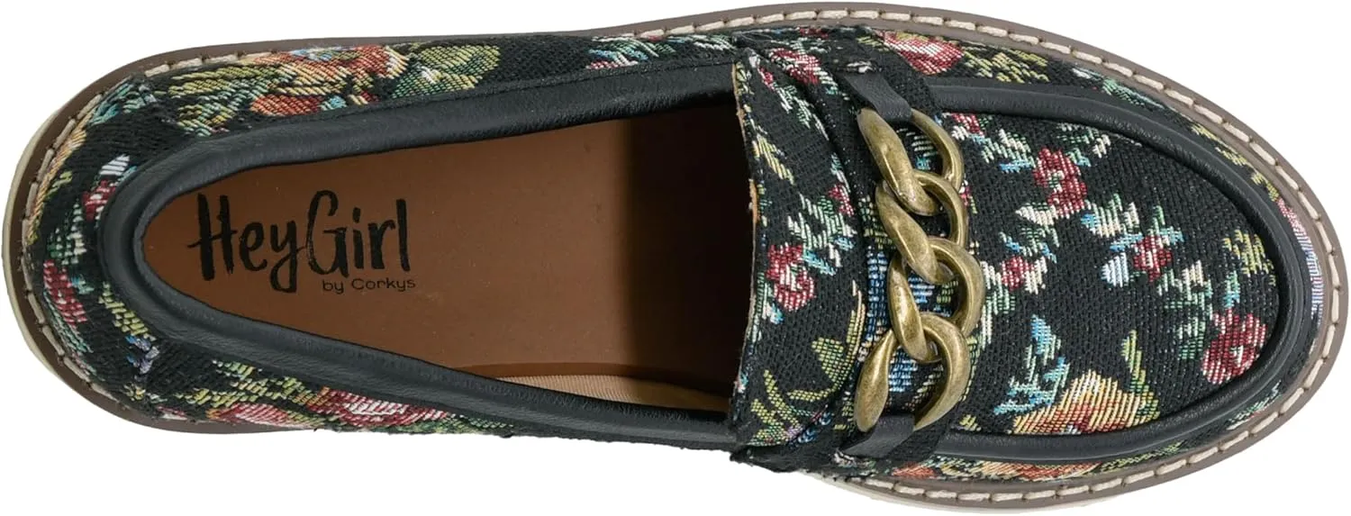 Corkys Footwear Women's Literally Loafer with 1.5 Chunky Heel