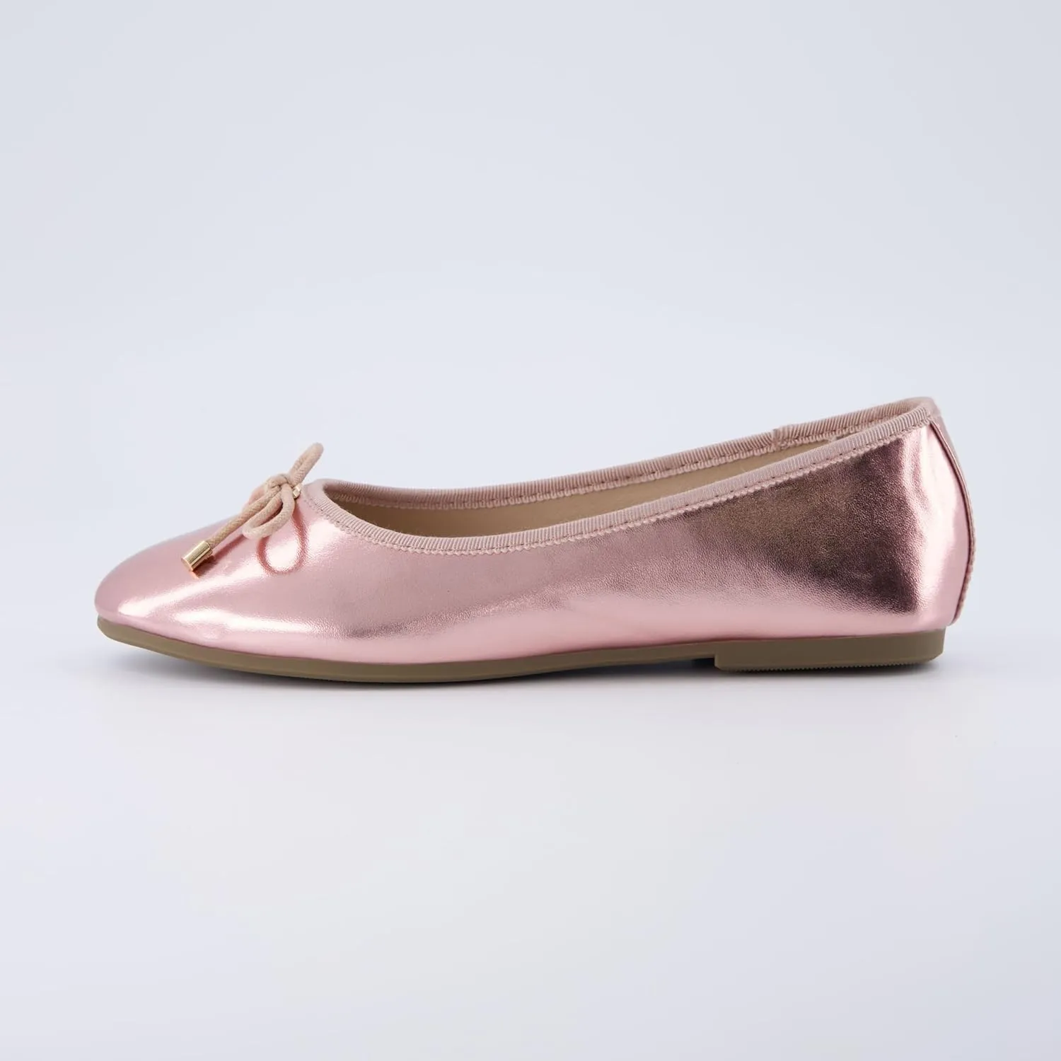 CUSHIONAIRE Women's Dove Bling Bow Flat with  Memory Foam, Wide Widths Available