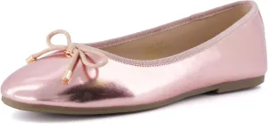 CUSHIONAIRE Women's Dove Bling Bow Flat with  Memory Foam, Wide Widths Available