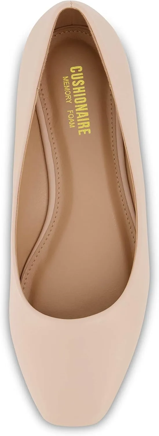 CUSHIONAIRE Women's Skipper Flat with  Memory Foam, Wide Widths Available