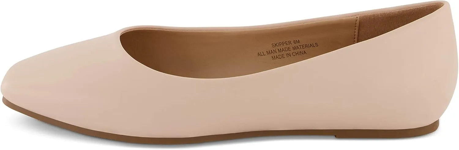 CUSHIONAIRE Women's Skipper Flat with  Memory Foam, Wide Widths Available
