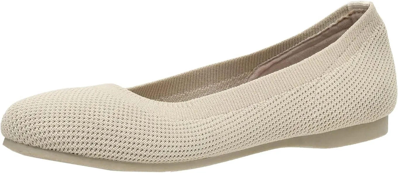 CUSHIONAIRE Women's Tyra Knit Flat with  Memory Foam and Wide Widths Available