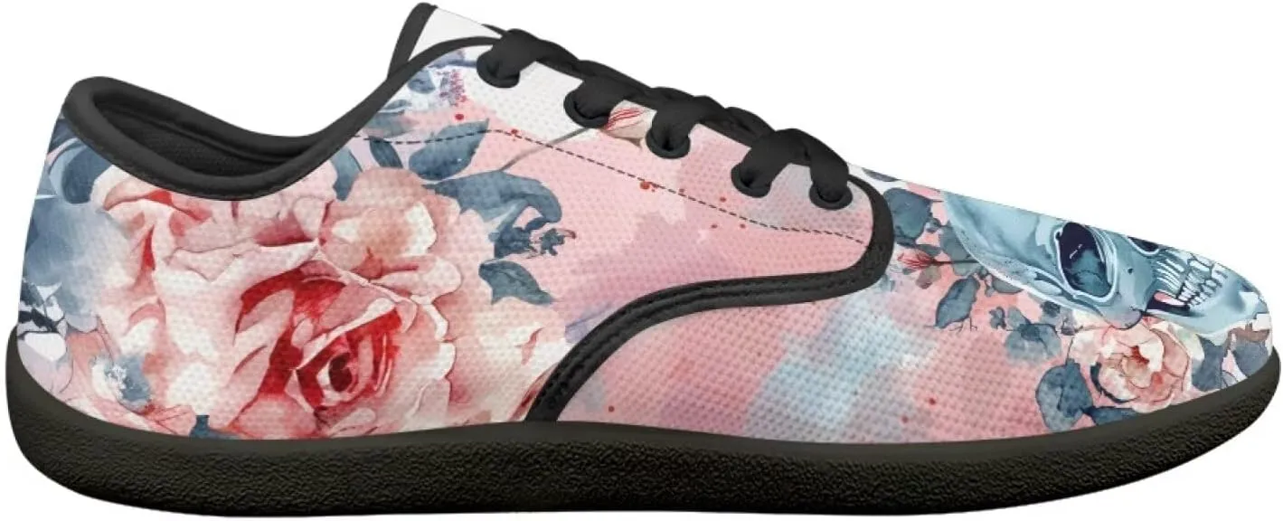 Customized Skull Walking Barefoot Shoes Slip On Business Flats Work Loafers Sneakers for Women Men