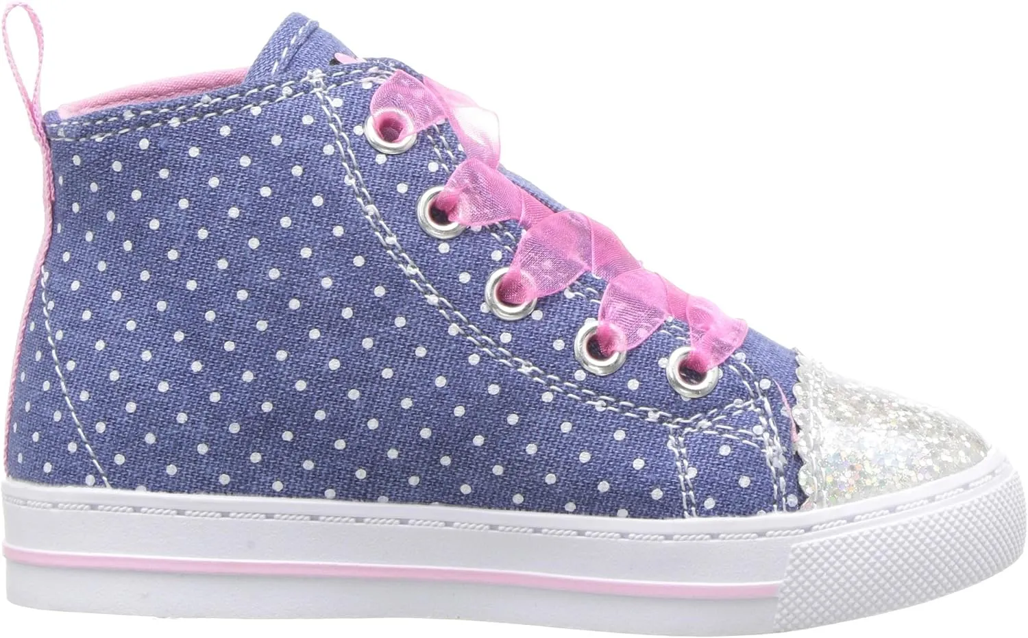 Disney Junior Little Girl's Minnie Mouse Denim High Top Sneakers Shoes