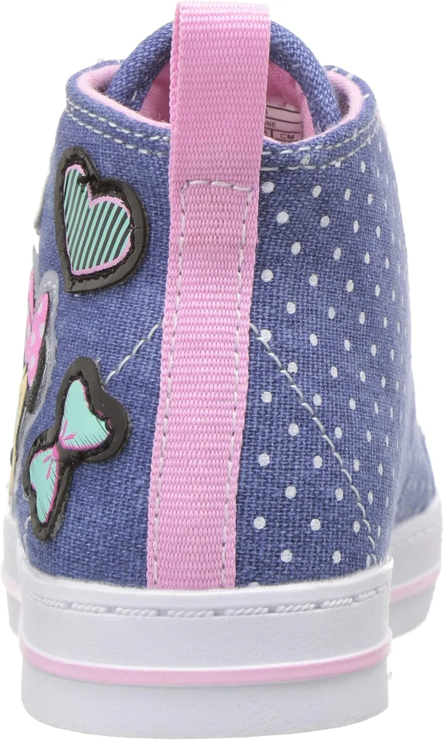 Disney Junior Little Girl's Minnie Mouse Denim High Top Sneakers Shoes