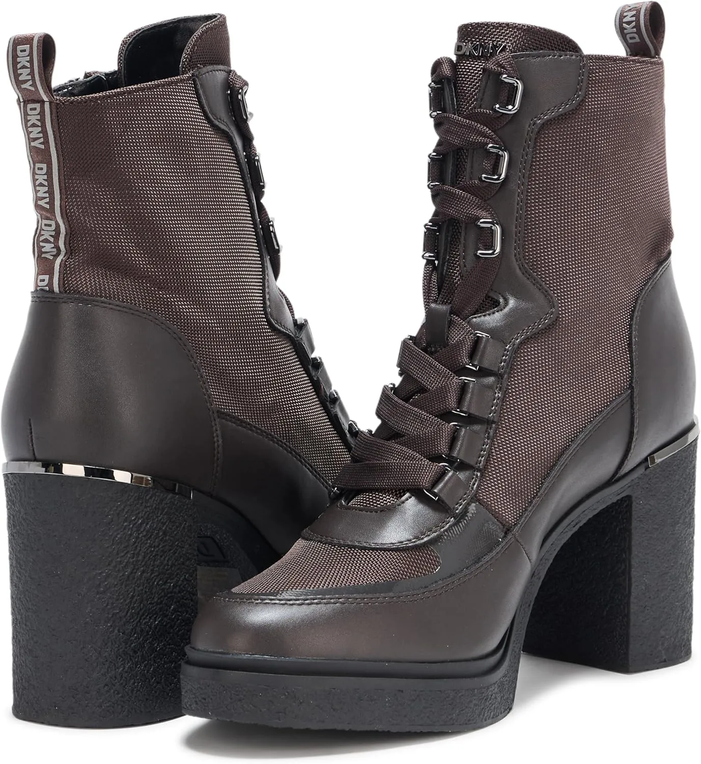 DKNY Women's Toia Platform Combat Boot with Block Heel