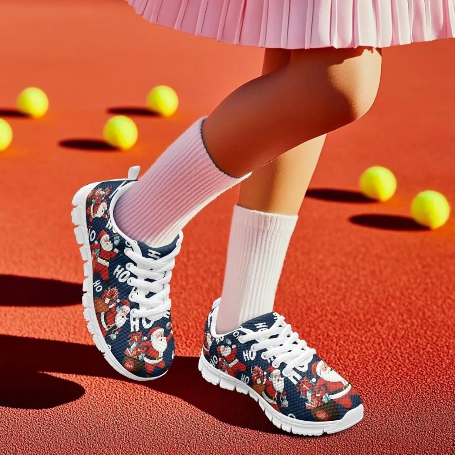 Dolyues Girls Sneakers Fashion Tennis Shoes for Kids Running Athletic Gym Sport Sneaker