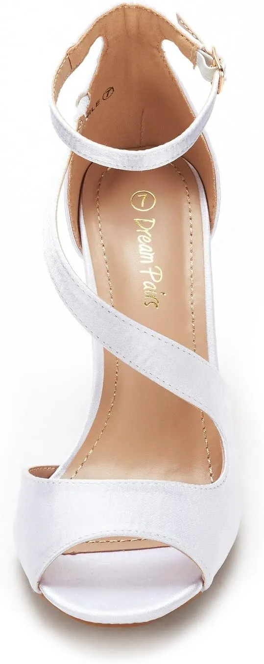 DREAM PAIRS Women's NILE Fashion Stilettos Open Toe Pump Heel Sandals
