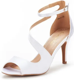 DREAM PAIRS Women's NILE Fashion Stilettos Open Toe Pump Heel Sandals