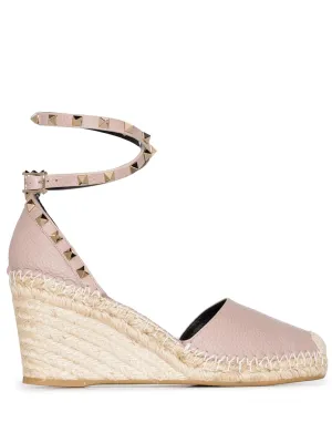 espadrilles 85mm Clearance sale wedge Rockstud Exclusive options