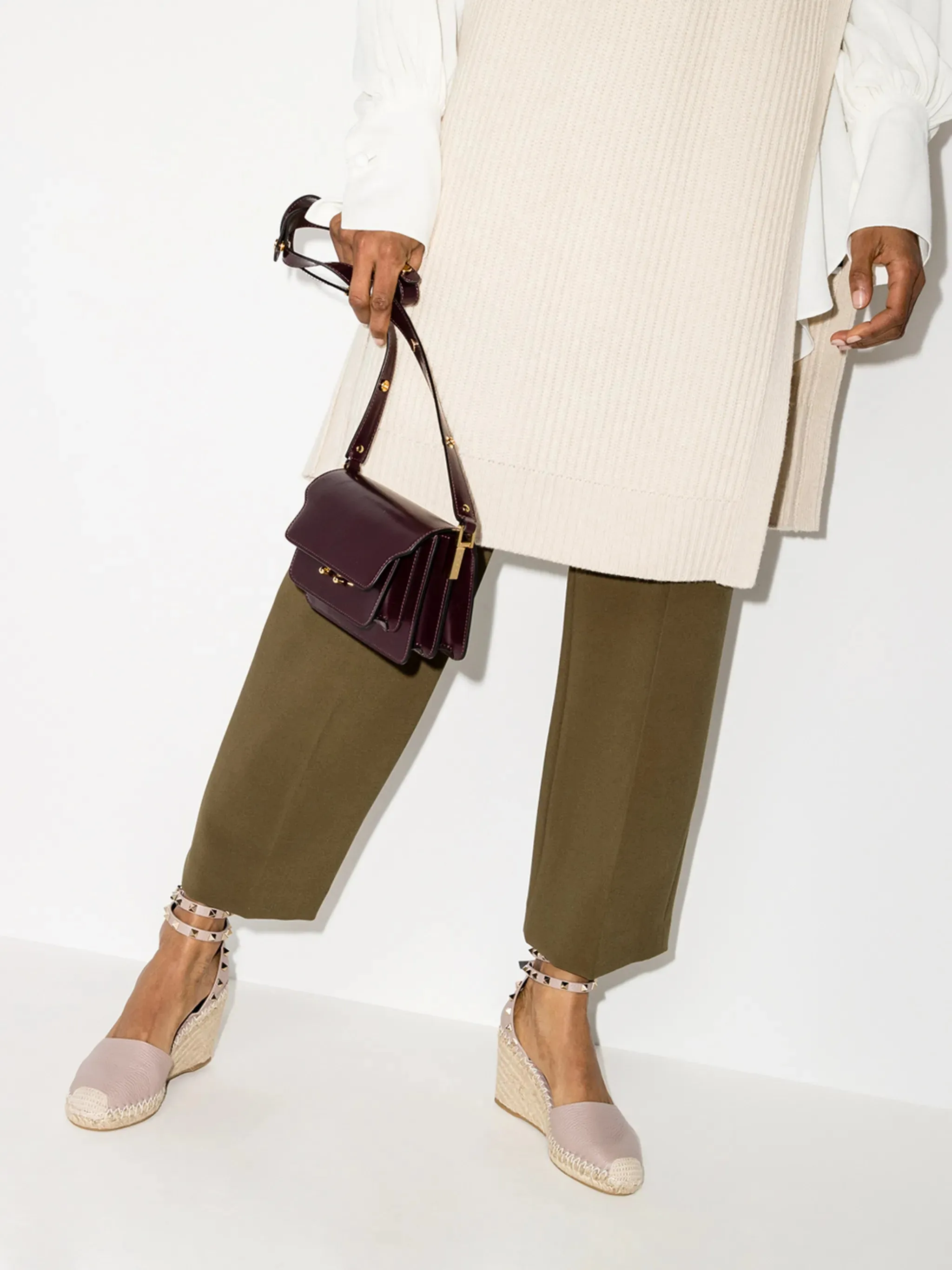 espadrilles 85mm Clearance sale wedge Rockstud Exclusive options