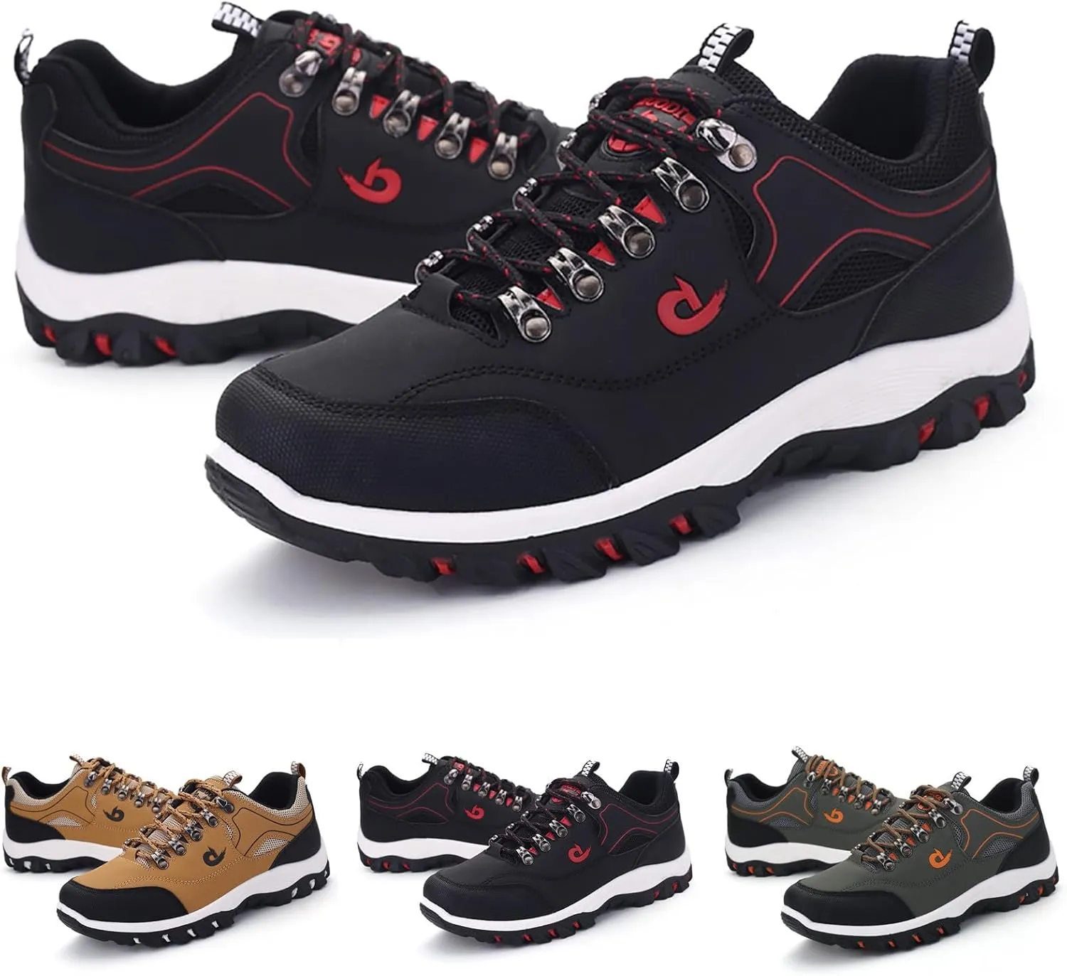 Fashion Men's Outdoor Non Slip Sport Shoes Lace Up Mountaineering Sneakers Sneaker Organizers and Storage Men