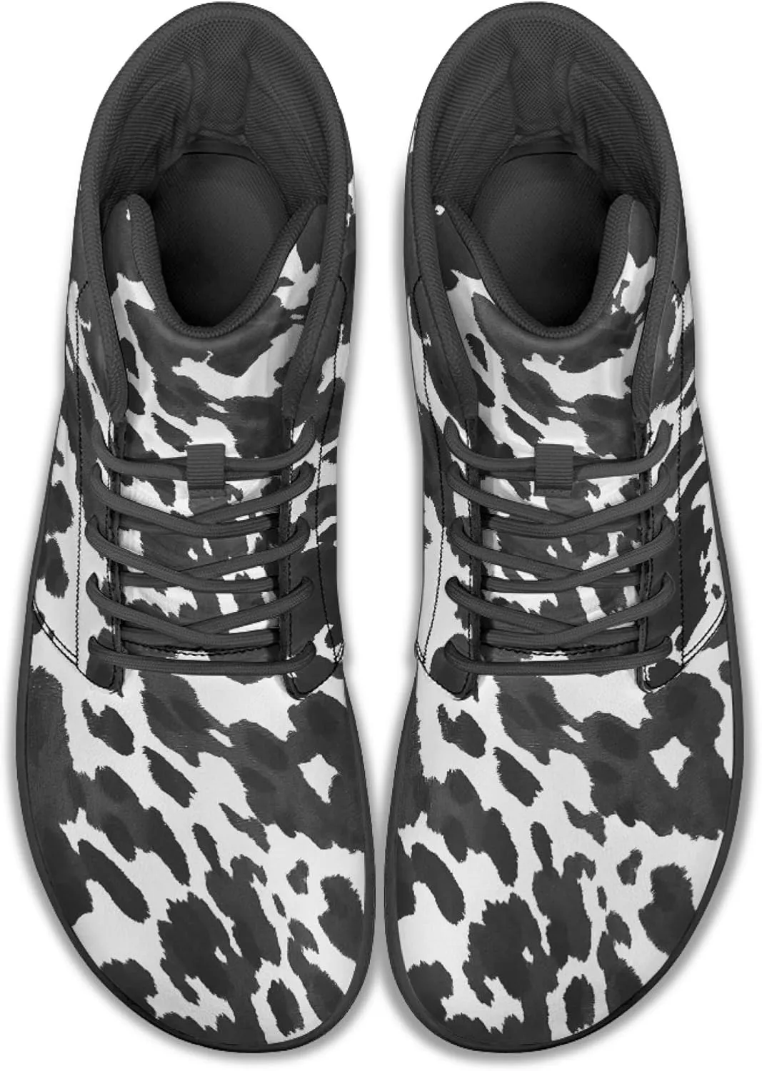 Fashion Print Womens Mens High Top Barefoot Sneakers Flat Shoes