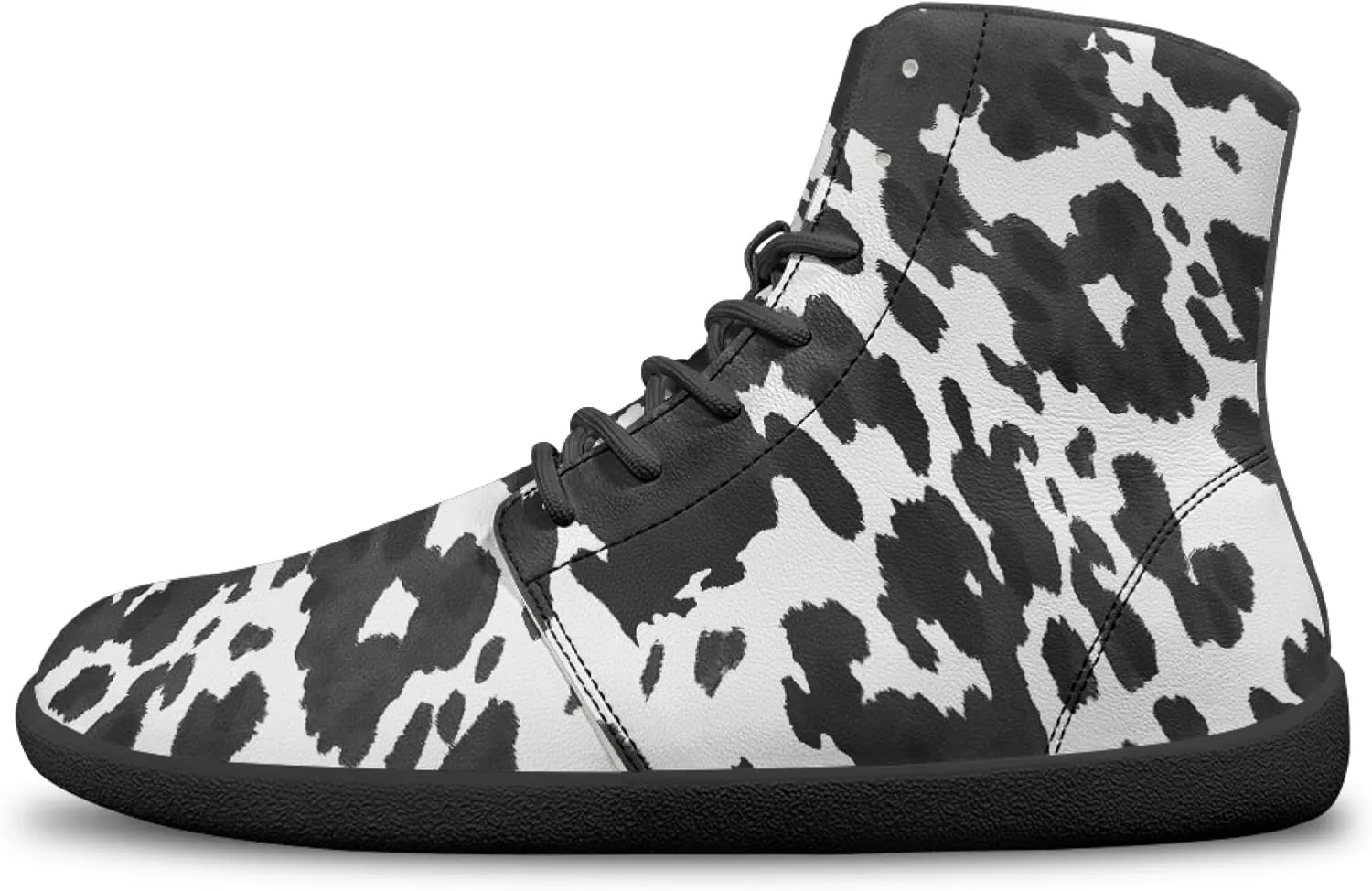 Fashion Print Womens Mens High Top Barefoot Sneakers Flat Shoes