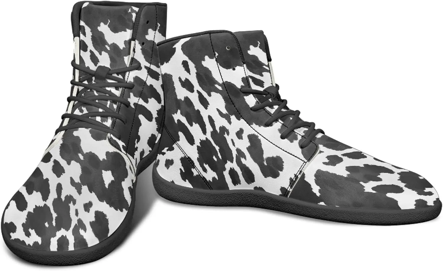 Fashion Print Womens Mens High Top Barefoot Sneakers Flat Shoes