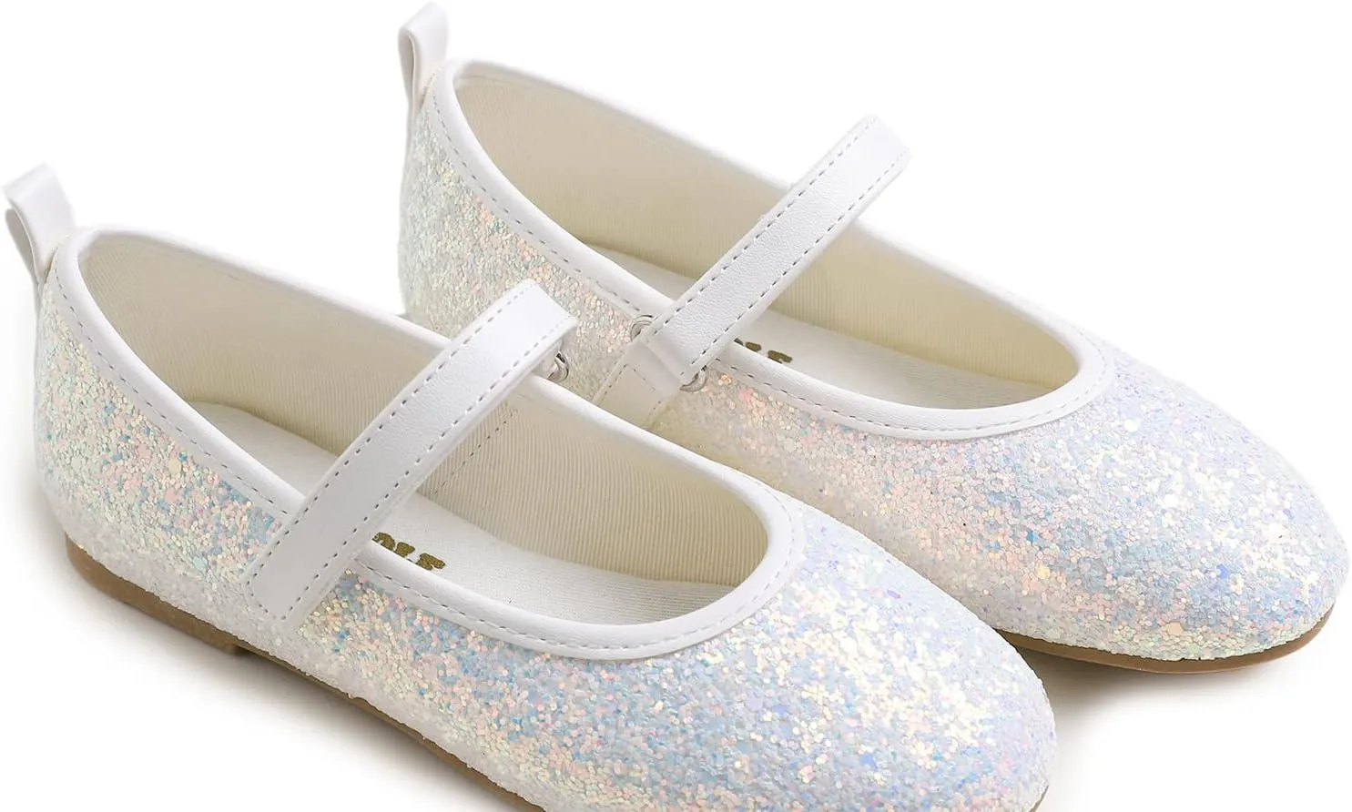 FEVERSOLE Girls Cute Dress Mary Jane Shoes Soft Party Holiday Ballet Flats