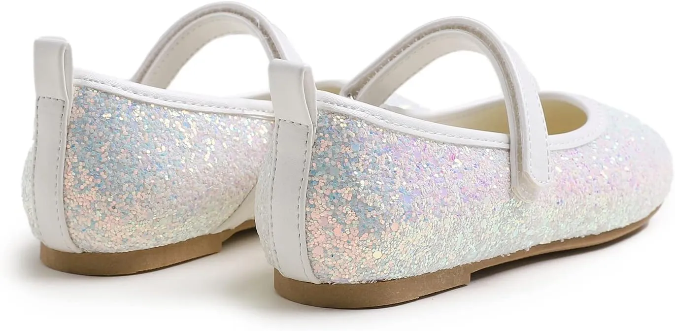 FEVERSOLE Girls Cute Dress Mary Jane Shoes Soft Party Holiday Ballet Flats