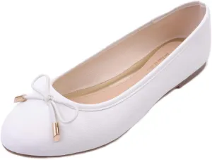 FEVERSOLE Women's Soft Cushion Comfort Round Toe Metal Trim Fashion Ballet Flats Walking Shoes