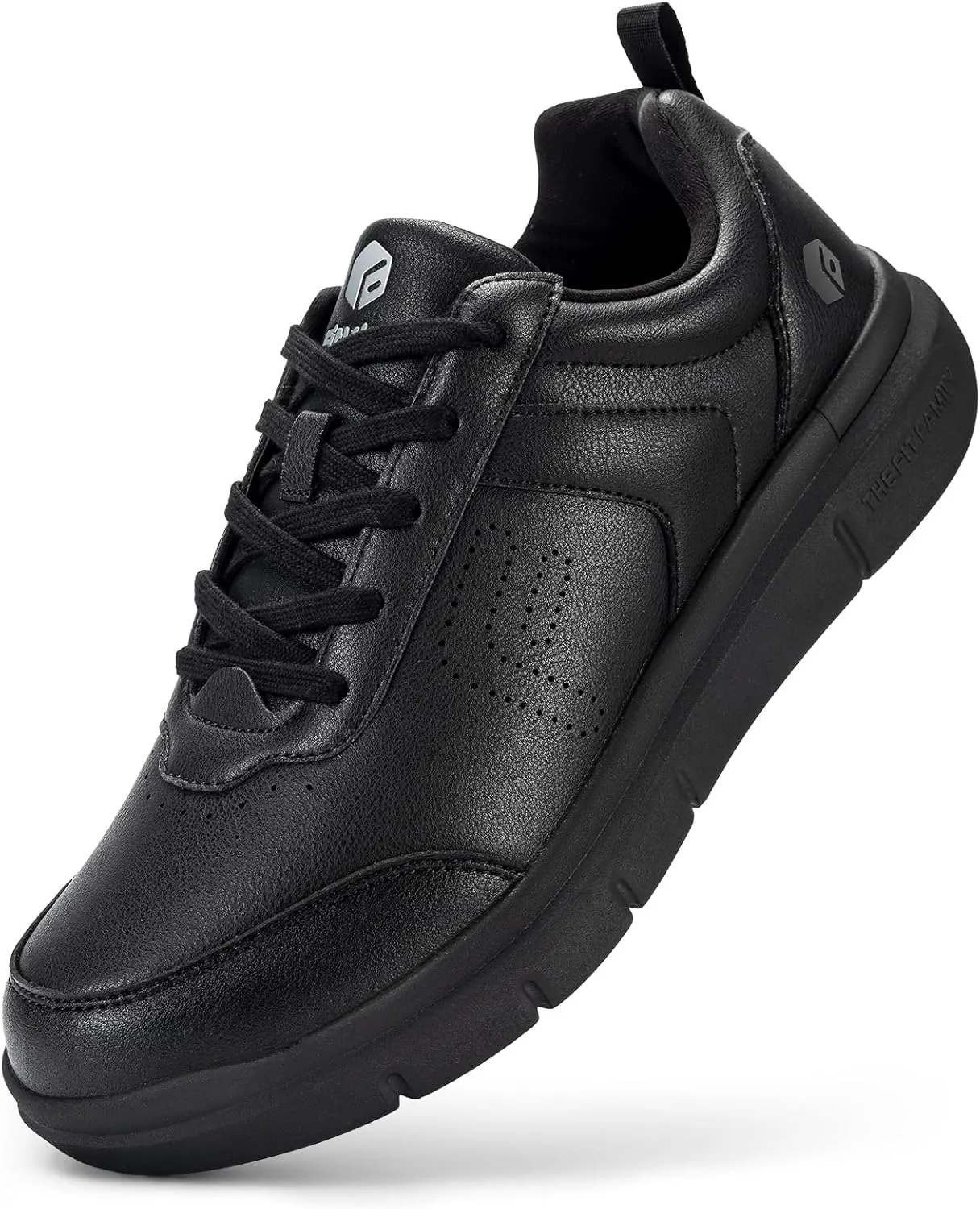 FitVille Extra Wide Men Walking Shoes Wide Dress Sneakers Comfortable Leather Shoes for Men Lightweight Plantar Fasciitis Bunions