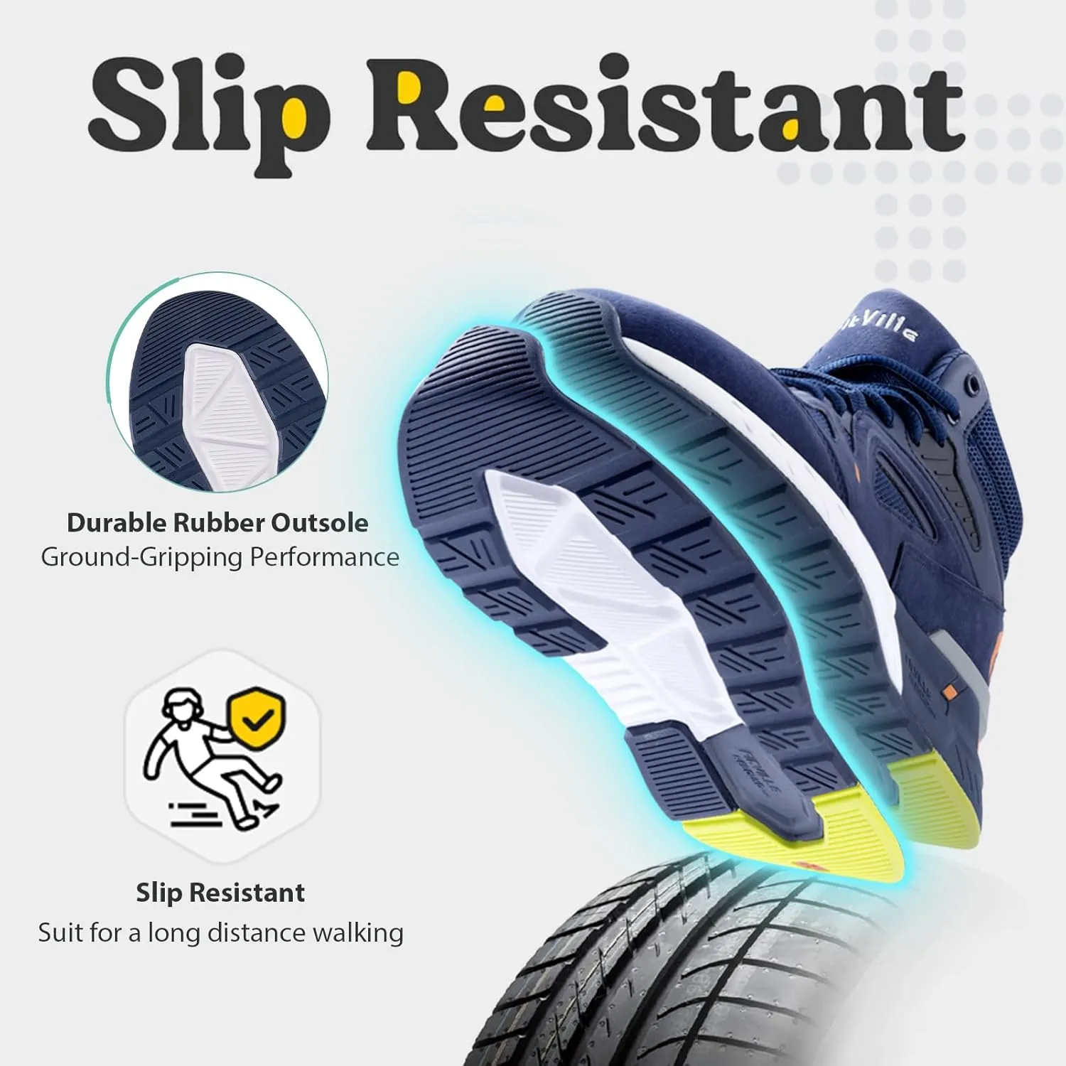 FitVille Wide Basketball Shoes for Men with Flat Feet Extra Wide High-top Sneakers with Ankle Support