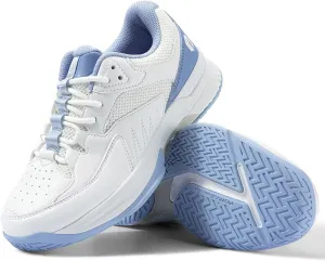 FitVille Wide Pickleball Shoes for Women Tennis Court Shoes with Arch Support for Flat Feet