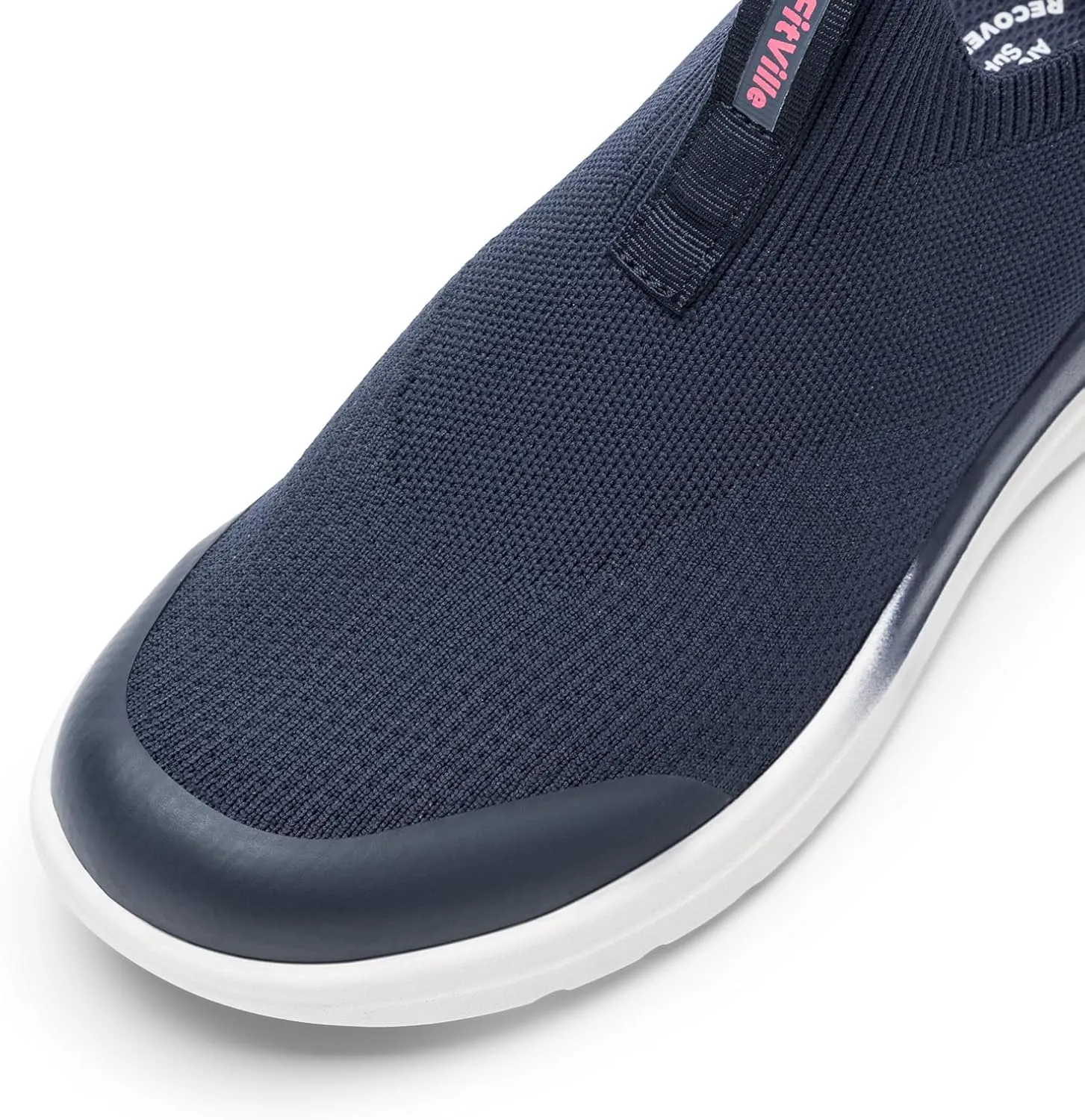 FitVille Women's Extra Wide Slip on Shoes, Wide Walking Shoes Arch Support Casual Sneakers Comfortable Orthopedic Shoe for Plantar Fasciitis Neuropathy