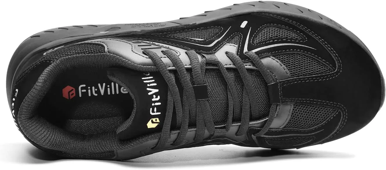 FitVille Women's Extra Wide Walking Shoes Wide Width Sneakers for Flat Foot Plantar Fasciitis Heel Pain Relief - Rebound Core