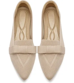 Flats for Women Pointed Toe Ballet Flats Shoes Mesh Breathable Comfortable Dressy Casual Slip On Ballerina Walking Flats