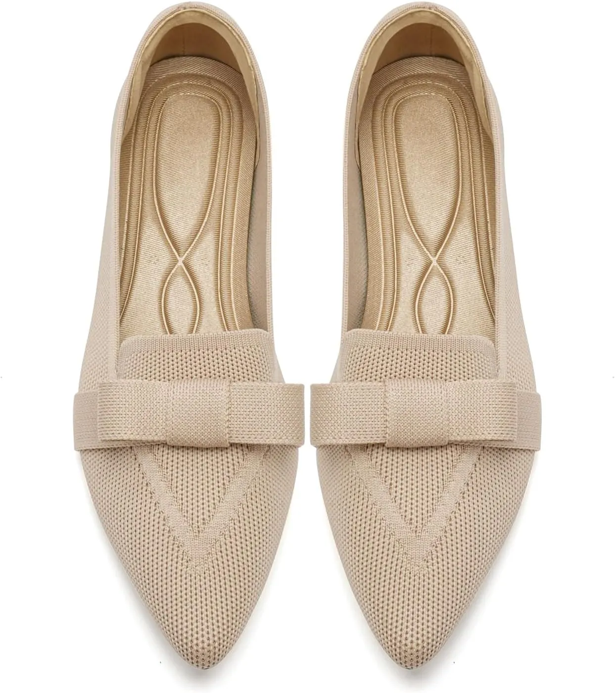 Flats for Women Pointed Toe Ballet Flats Shoes Mesh Breathable Comfortable Dressy Casual Slip On Ballerina Walking Flats