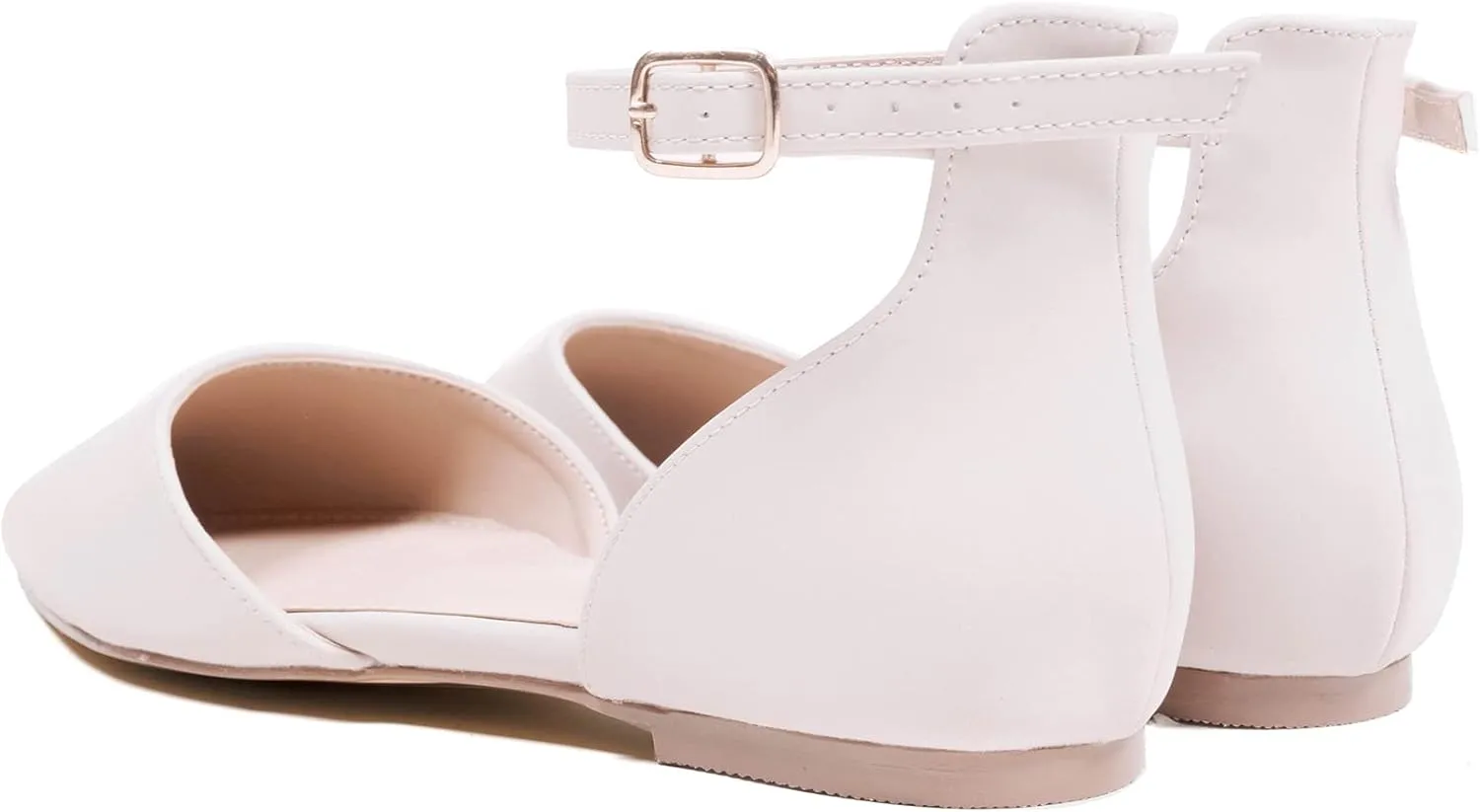 Flats for Women Pointed Toe Comfortable Ankle Strap Gold Nude Flats Silver Black Flats for Women Casual Dress Wedding Flats Shoes