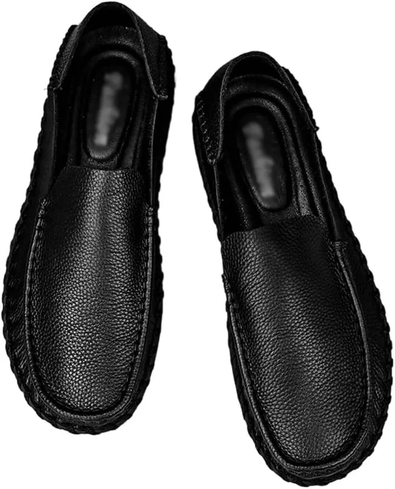 FMURY Spring Comfortable Casual Leather Shoes Men Shoes Men Flats Breathable Driving Shoes Men Moccasins(13 Code)