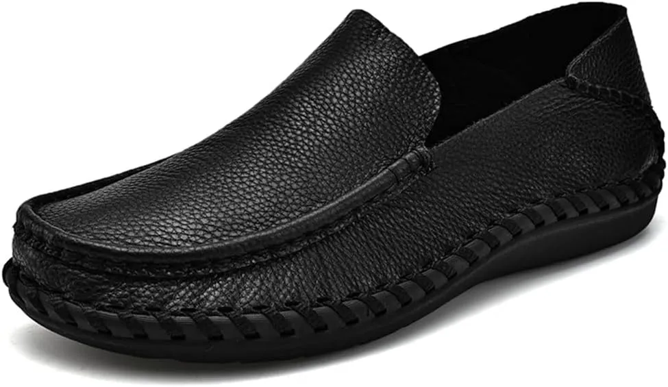 FMURY Spring Comfortable Casual Leather Shoes Men Shoes Men Flats Breathable Driving Shoes Men Moccasins(13 Code)