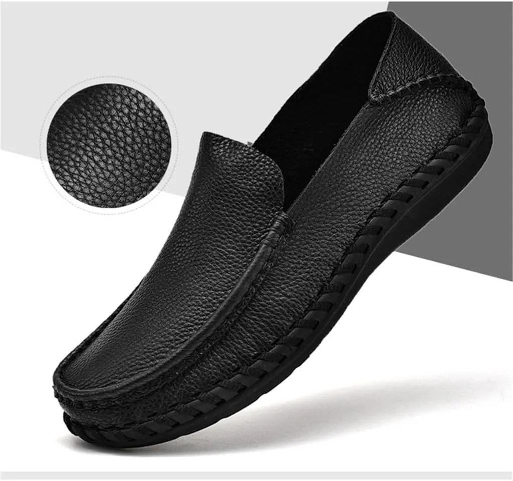 FMURY Spring Comfortable Casual Leather Shoes Men Shoes Men Flats Breathable Driving Shoes Men Moccasins(8 Code)