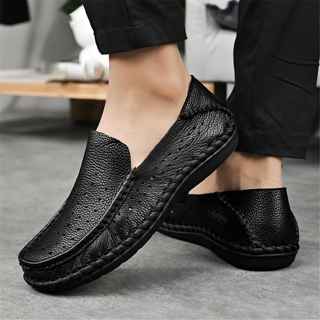 FMURY Spring Comfortable Casual Leather Shoes Men Shoes Men Flats Breathable Driving Shoes Men Moccasins(9.5 Code)