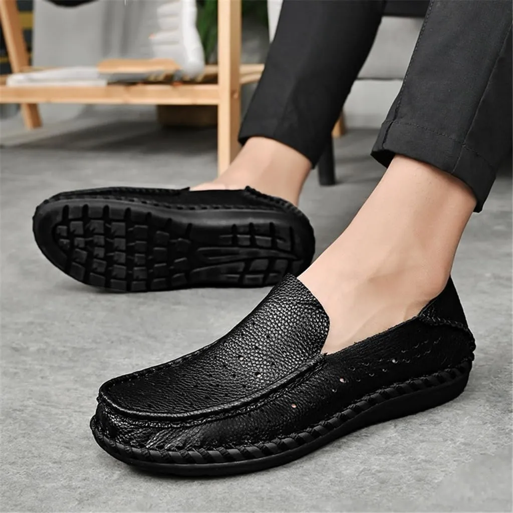 FMURY Spring Comfortable Casual Leather Shoes Men Shoes Men Flats Breathable Driving Shoes Men Moccasins(9.5 Code)
