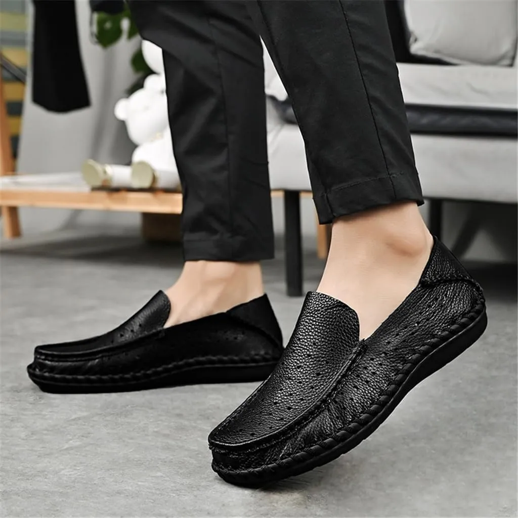 FMURY Spring Comfortable Casual Leather Shoes Men Shoes Men Flats Breathable Driving Shoes Men Moccasins(9.5 Code)