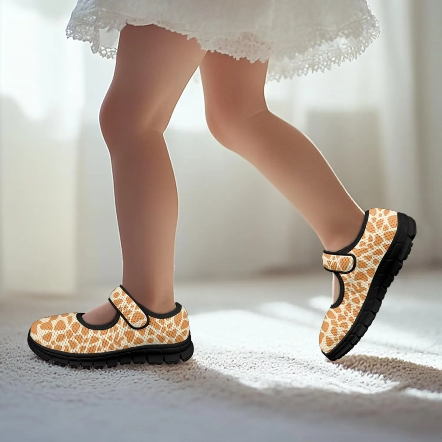Forchrinse Girls and Toddler Girls Mary Jane Shoes Red Strawberry Corgi Print Sneaker Comfort Slip on Dressy Shoes for School