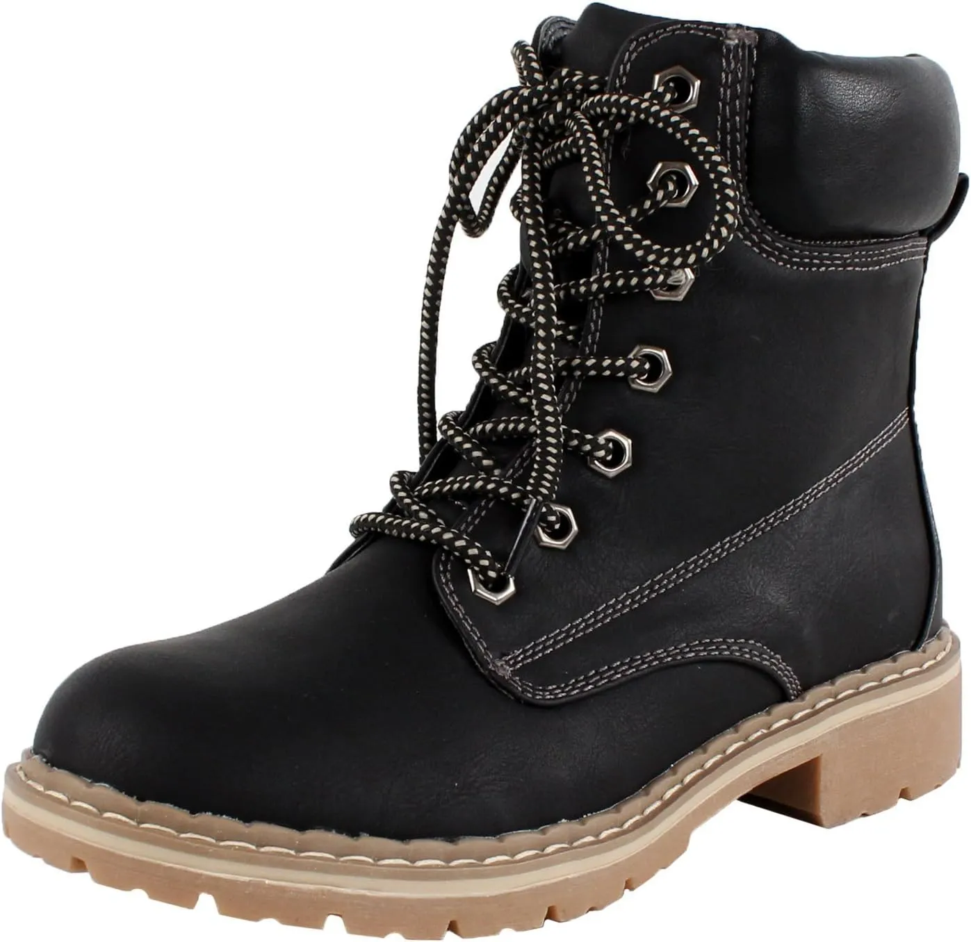 Forever Women's Ankle High Combat Hiking Boots
