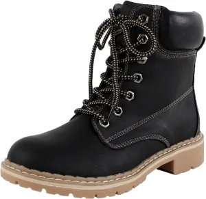 Forever Women's Ankle High Combat Hiking Boots