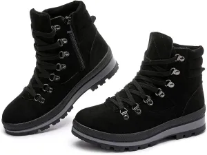 FRACORA Womens Combat Boots Lace Up Ankle Boots Winter Snow Boot Side Zipper Fashion Booties…