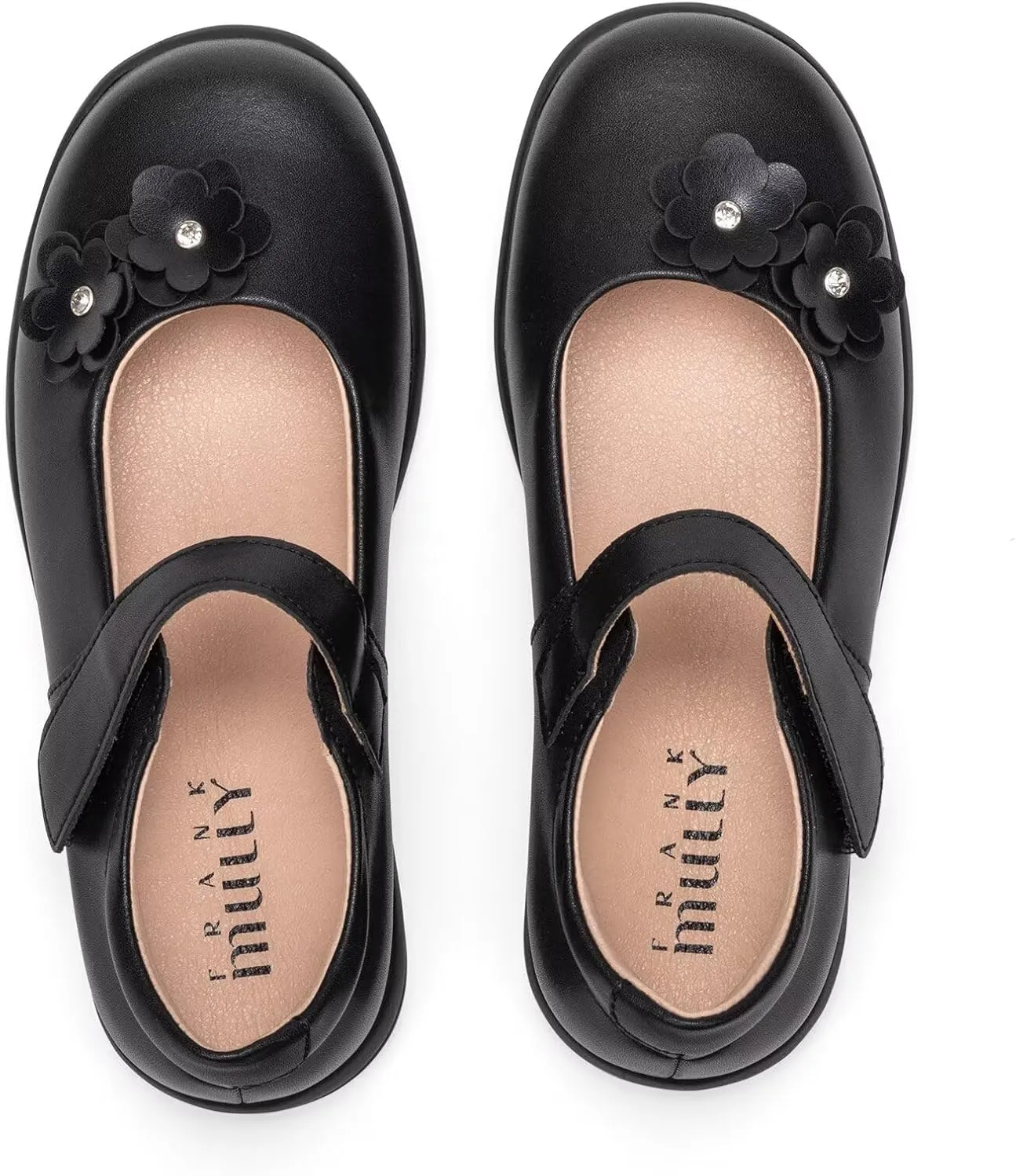 Frank Mully Girls School Shoes Mary Jane Flats Slip-On Uniform Dress Flats for Girl Toddler/Little Kid/Big Kid
