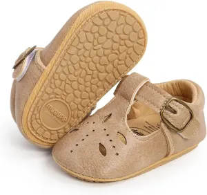 GAISUMMI Baby Girls Shoes Infant Hollowed Style Mary Jane Flats Non-Slip Soft Sole Sandals Toddler First Walkers