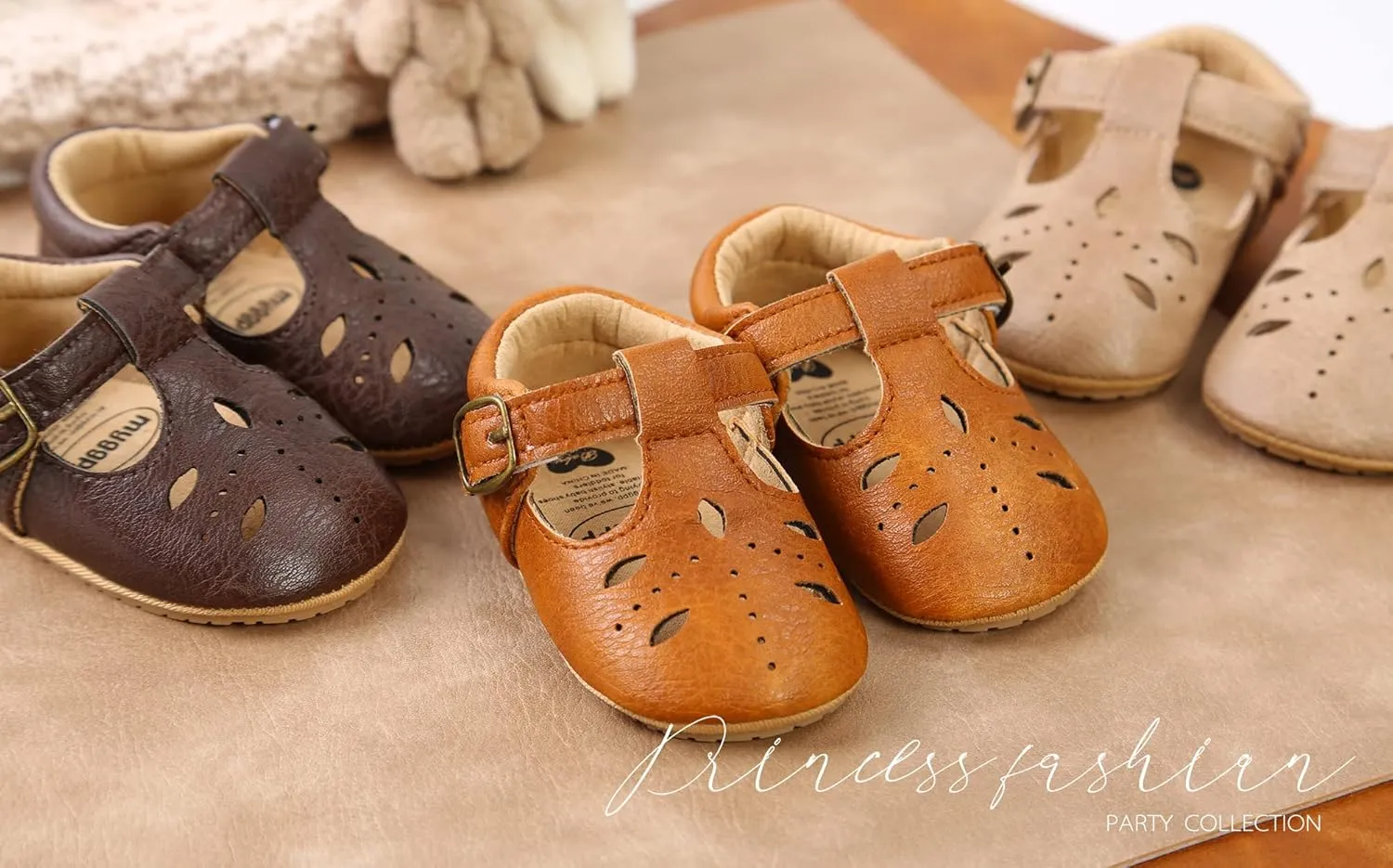 GAISUMMI Baby Girls Shoes Infant Hollowed Style Mary Jane Flats Non-Slip Soft Sole Sandals Toddler First Walkers