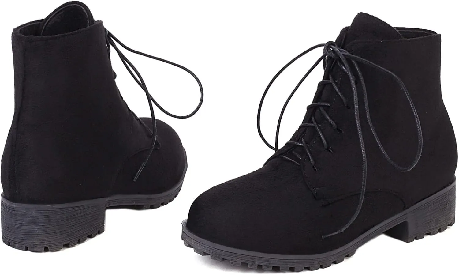 Gicoiz Women Round Toe Classic Combat Chukka Ankle Boots