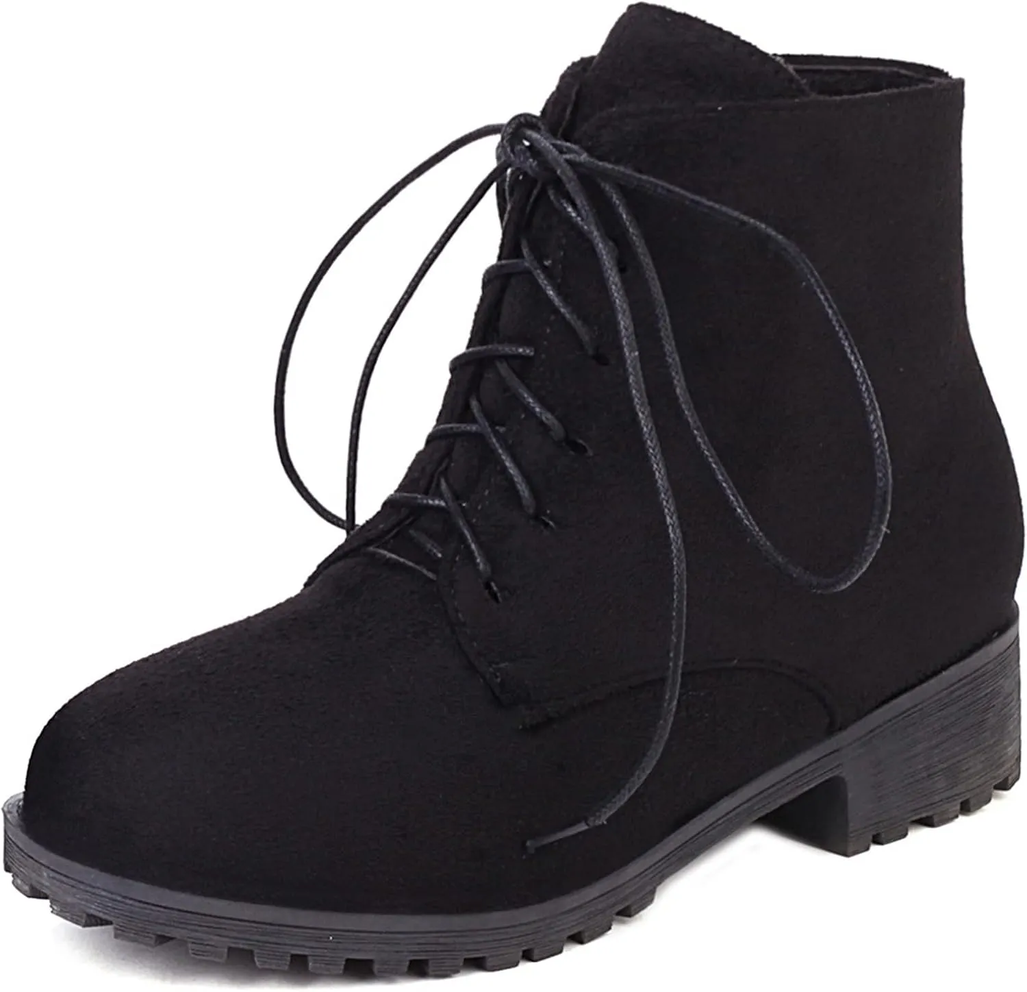 Gicoiz Women Round Toe Classic Combat Chukka Ankle Boots