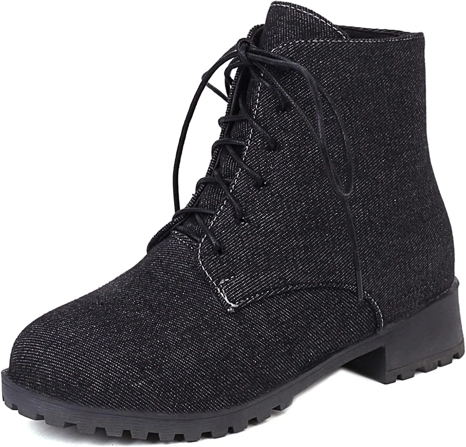 Gicoiz Women Round Toe Classic Combat Chukka Ankle Boots
