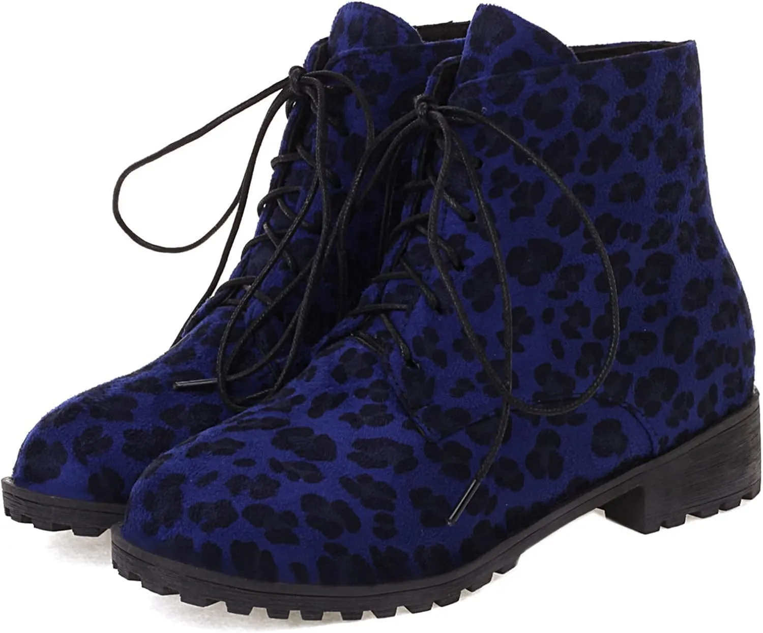 Gicoiz Women Round Toe Classic Combat Chukka Ankle Boots