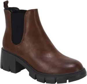 gihubafuil Women’s Chelsea Boots Fashion Platform Chunky Block Heels Slip On Combat Ankle Booties
