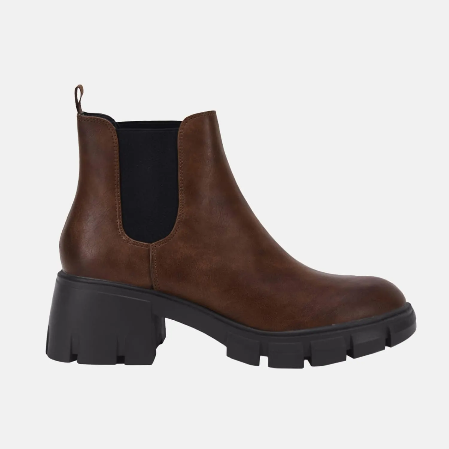 gihubafuil Women’s Chelsea Boots Fashion Platform Chunky Block Heels Slip On Combat Ankle Booties