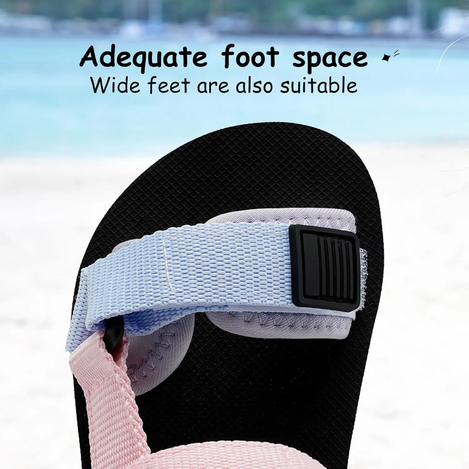 Girls Kids Summer Sandals Slides Open Toe Beach Adjustable Straps Athletic Outdoor Shoes